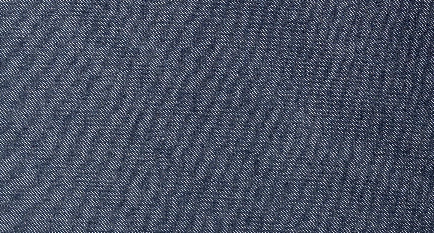 Close-up of blue denim fabric texture