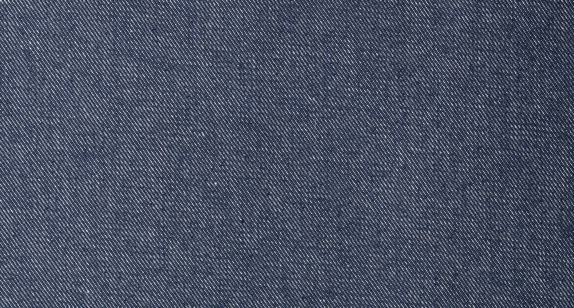 Close-up of blue denim fabric texture